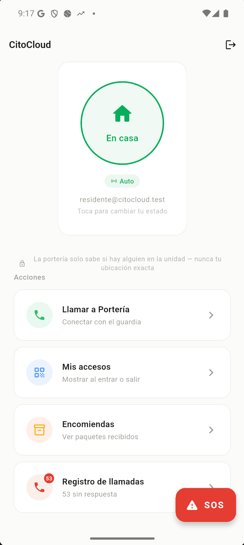 Pantalla principal